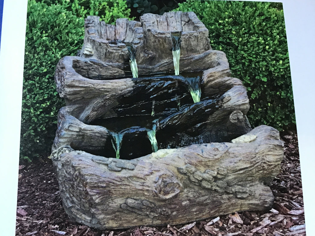 H Log Spill Fountain