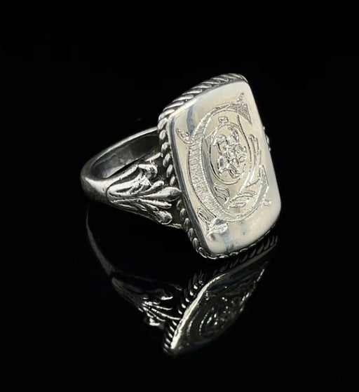 Earth Grace Signet Deco Ring