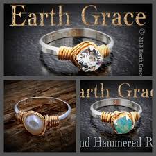 Earth Grace Hand Hammered Ring